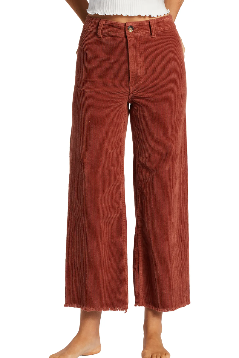 Women's Wide-Leg Corduroy Pants - Relaxed-fit, Lightweight and