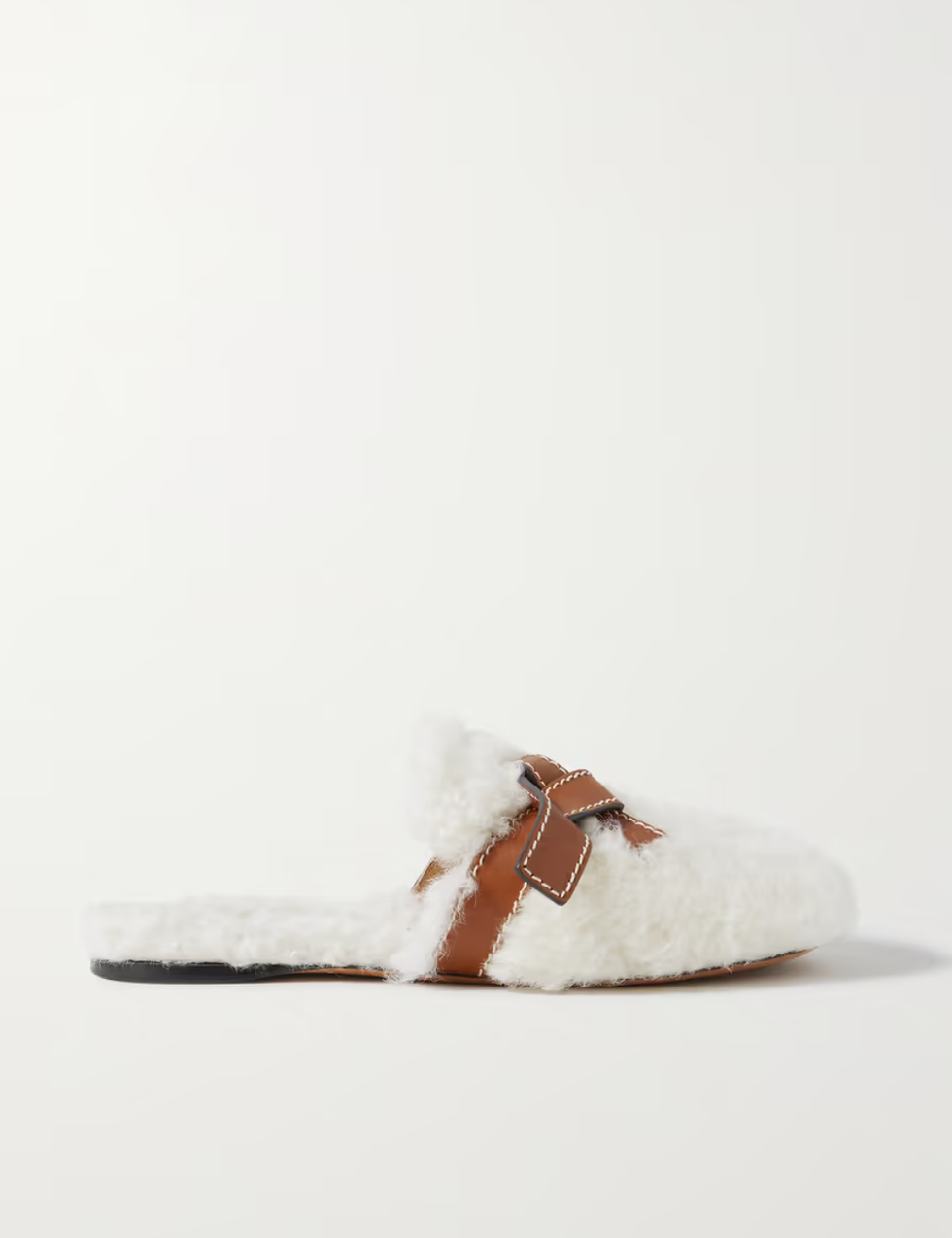 Gate Knotted Shearling Slippers