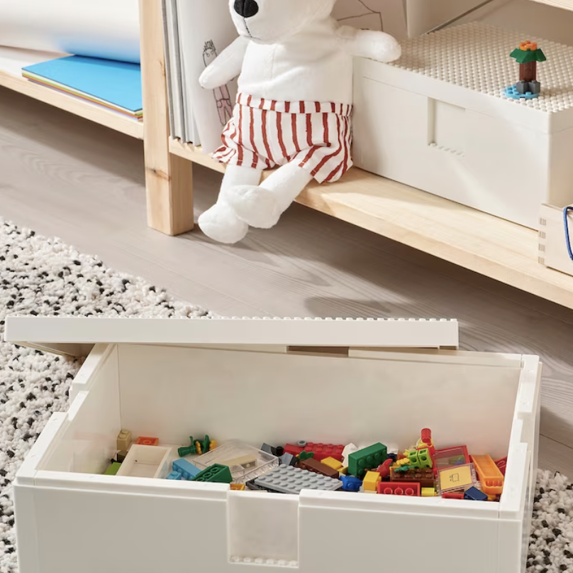 Life Finds Kids' Play Table with Storage Drawers Designed for Lego Bricks 