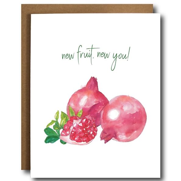 'New Fruit, New You!' Rosh Hashanah Greeting Card