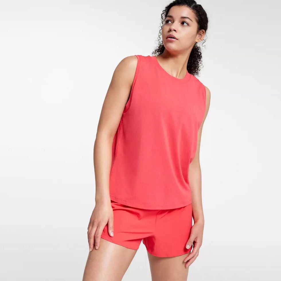 AE, LAB360° 2-in-1 Tank - Hot Coral, Workout Tank Tops Women