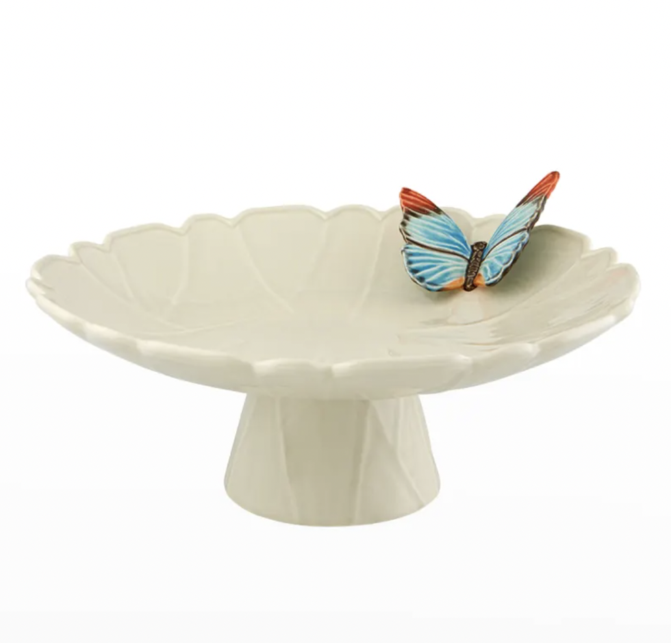"Cloudy Butterflies" Cake Plate by Claudia Schiffer, 15"