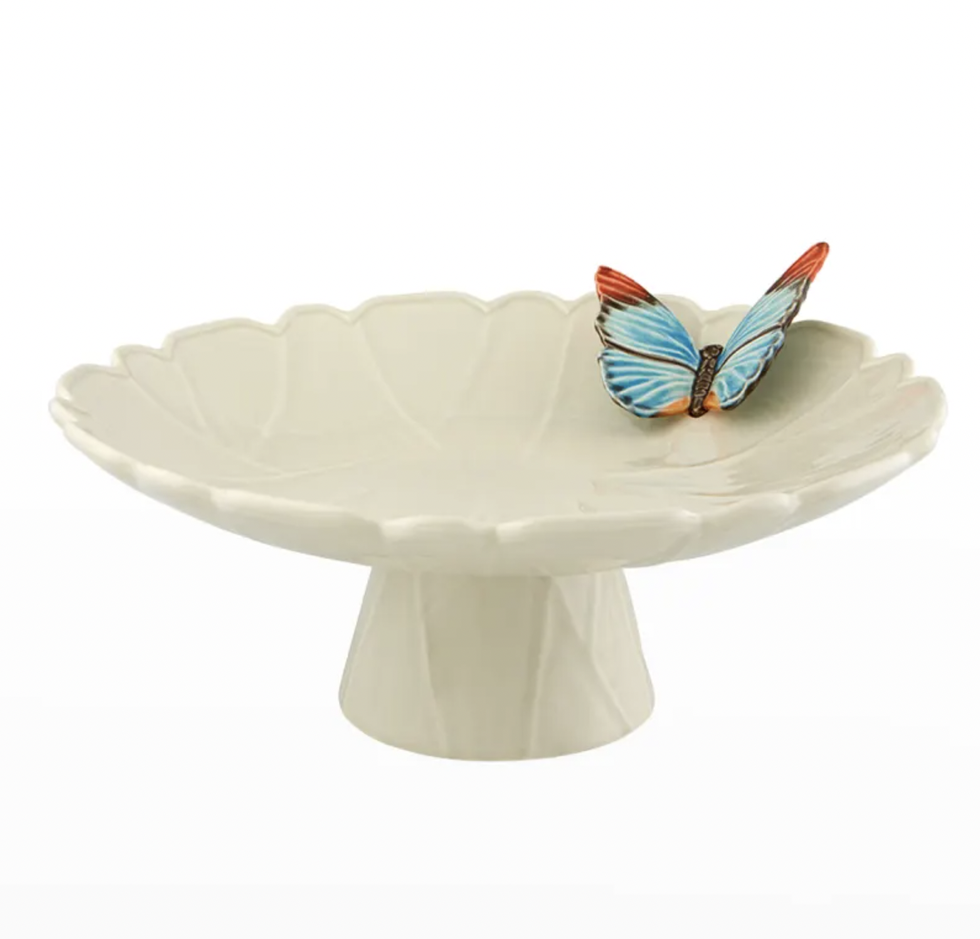 "Cloudy Butterflies" Cake Plate by Claudia Schiffer, 15"