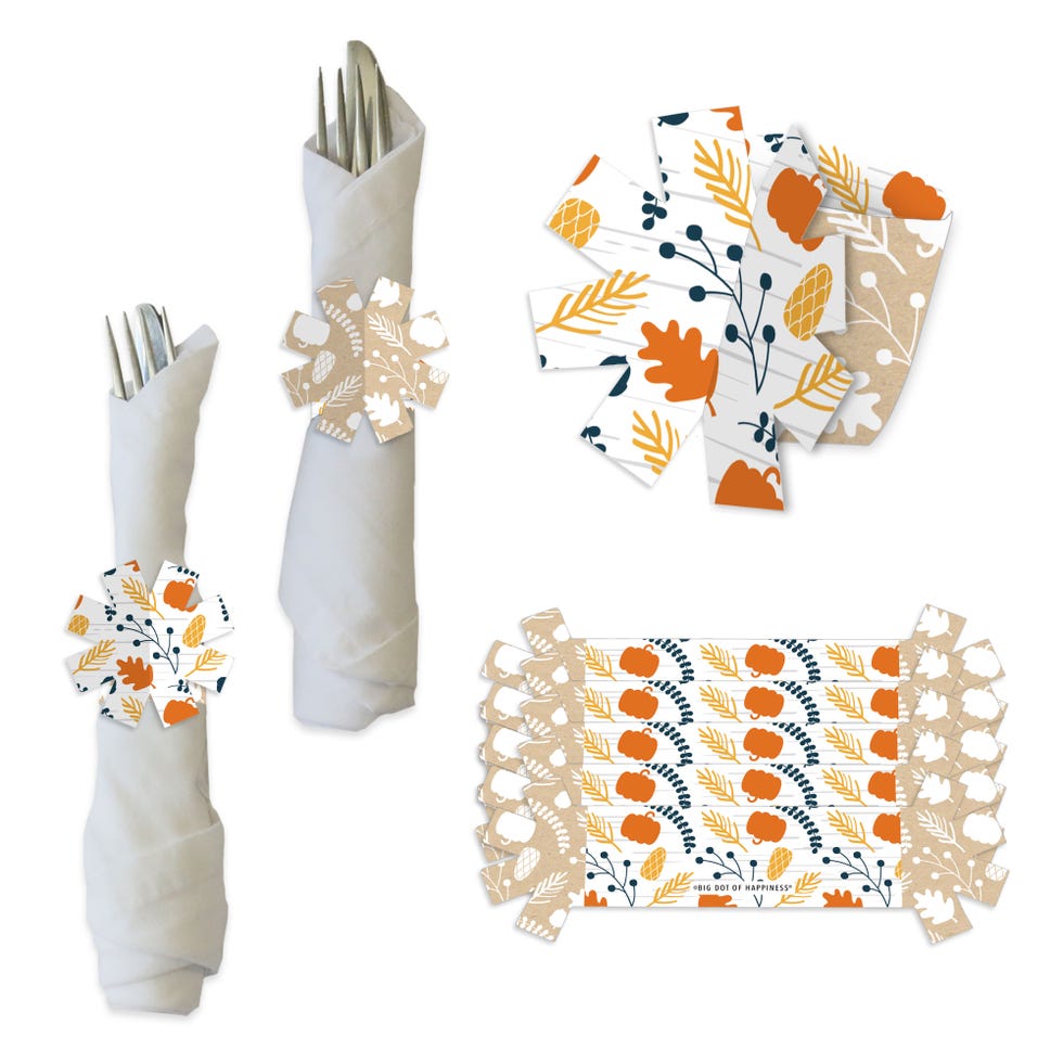 Harvest Napkin Rings for Thanksgiving or Sukkot 