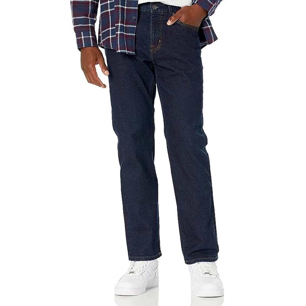 Amazon Essentials Men's Straight-Fit Stretch Jean, Rinsed, 28W x 28L