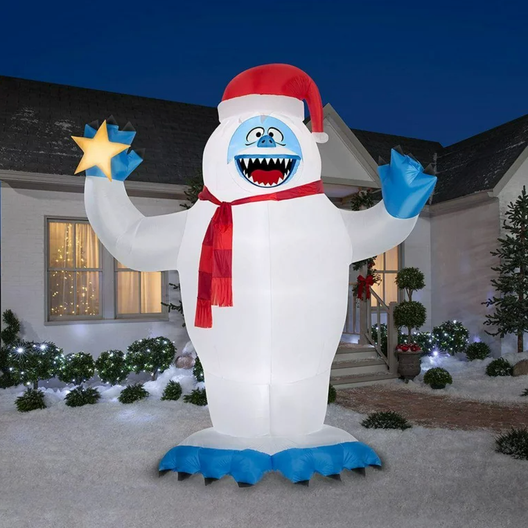 Inflatable Bumble With Santa Hat