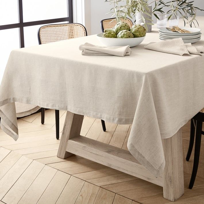 Italian Washed Linen Tablecloth 