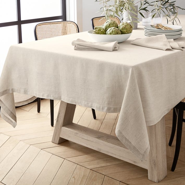 Italian Washed Linen Tablecloth Italian Washed Linen Tablecloth