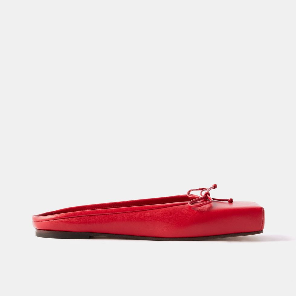Chouchou Square-Toe Backless Ballet Flats