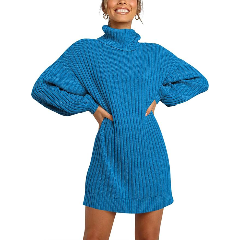 Oversized Turtleneck Sweater Dress