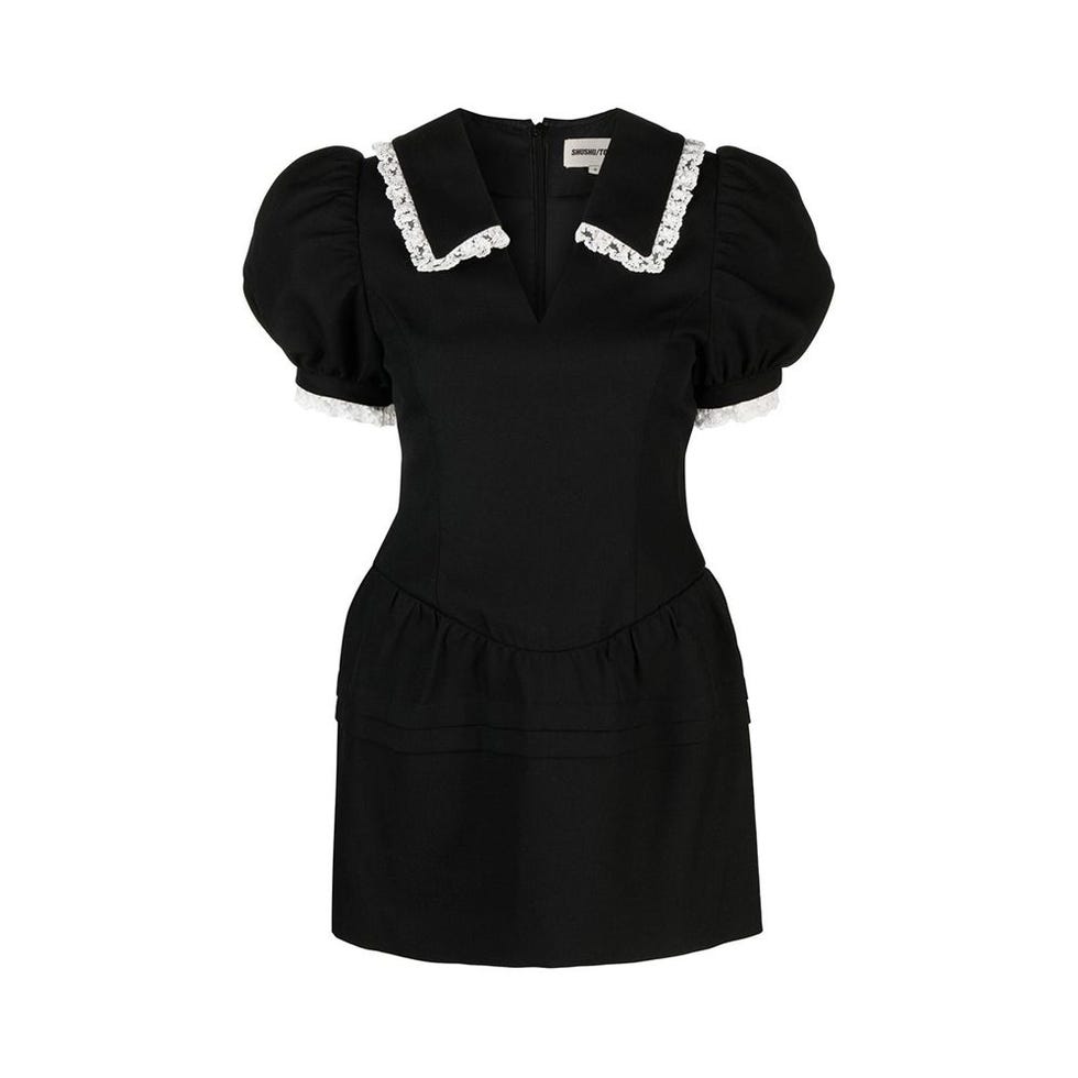 Black Puff Minidress Black Puff Minidress