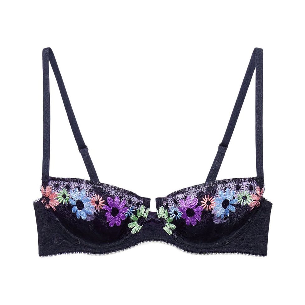 Free Spirit Floral Embroidery Unlined Balconette Bra Free Spirit Floral Embroidery Unlined Balconette Bra
