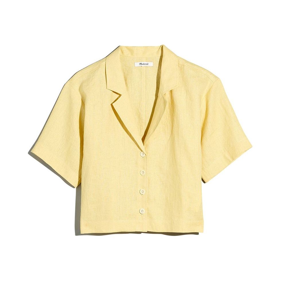 Resort Linen Crop Shirt