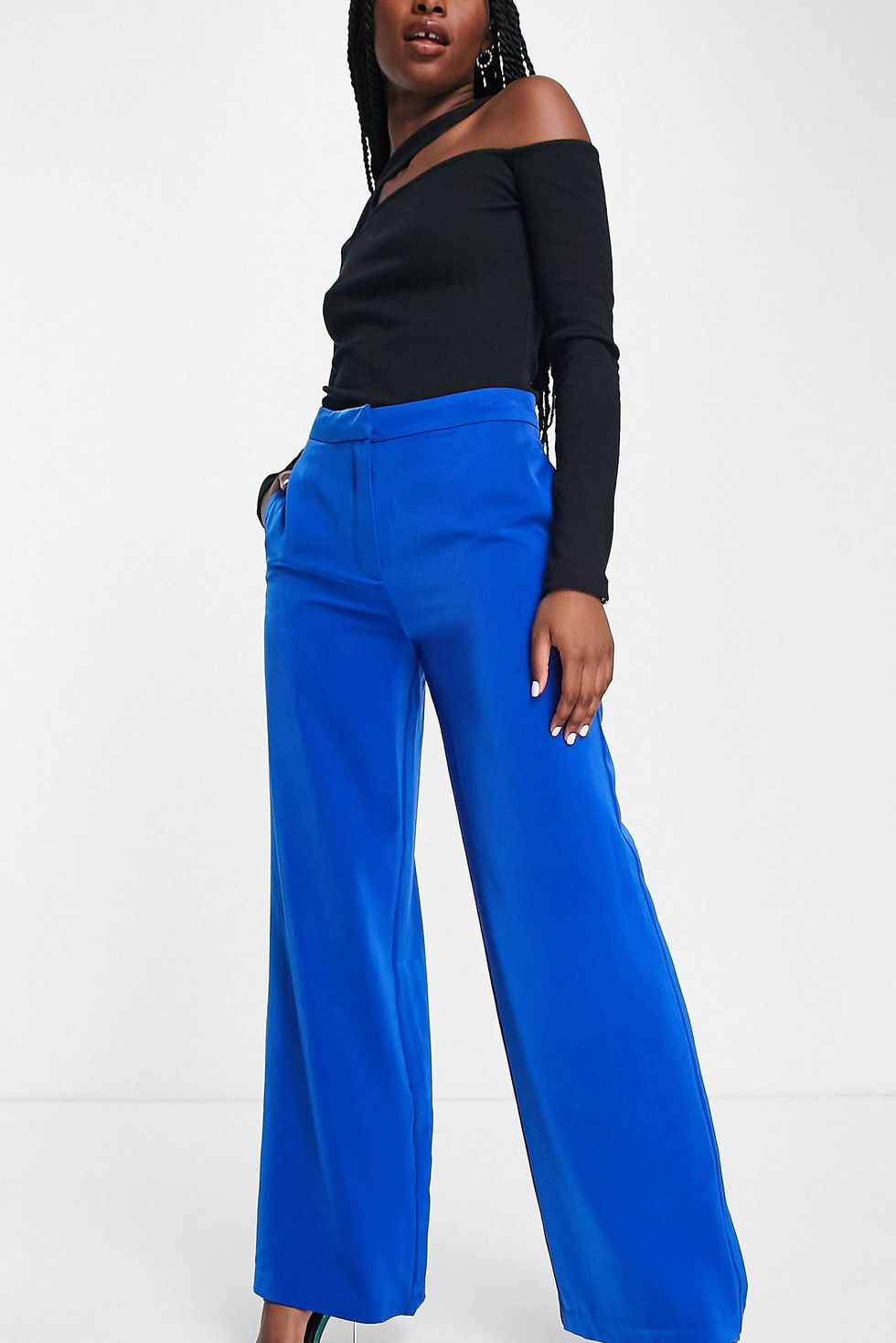 Women's Tailored Wide Leg Pants, Business Work Trousers Long Straight Suit  Pants
