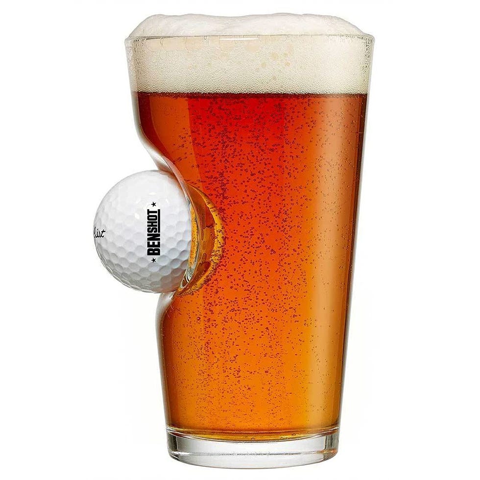 BenShot Pint Glass with Real Golf Ball 16oz BenShot Pint Glass with Real Golf Ball 16oz