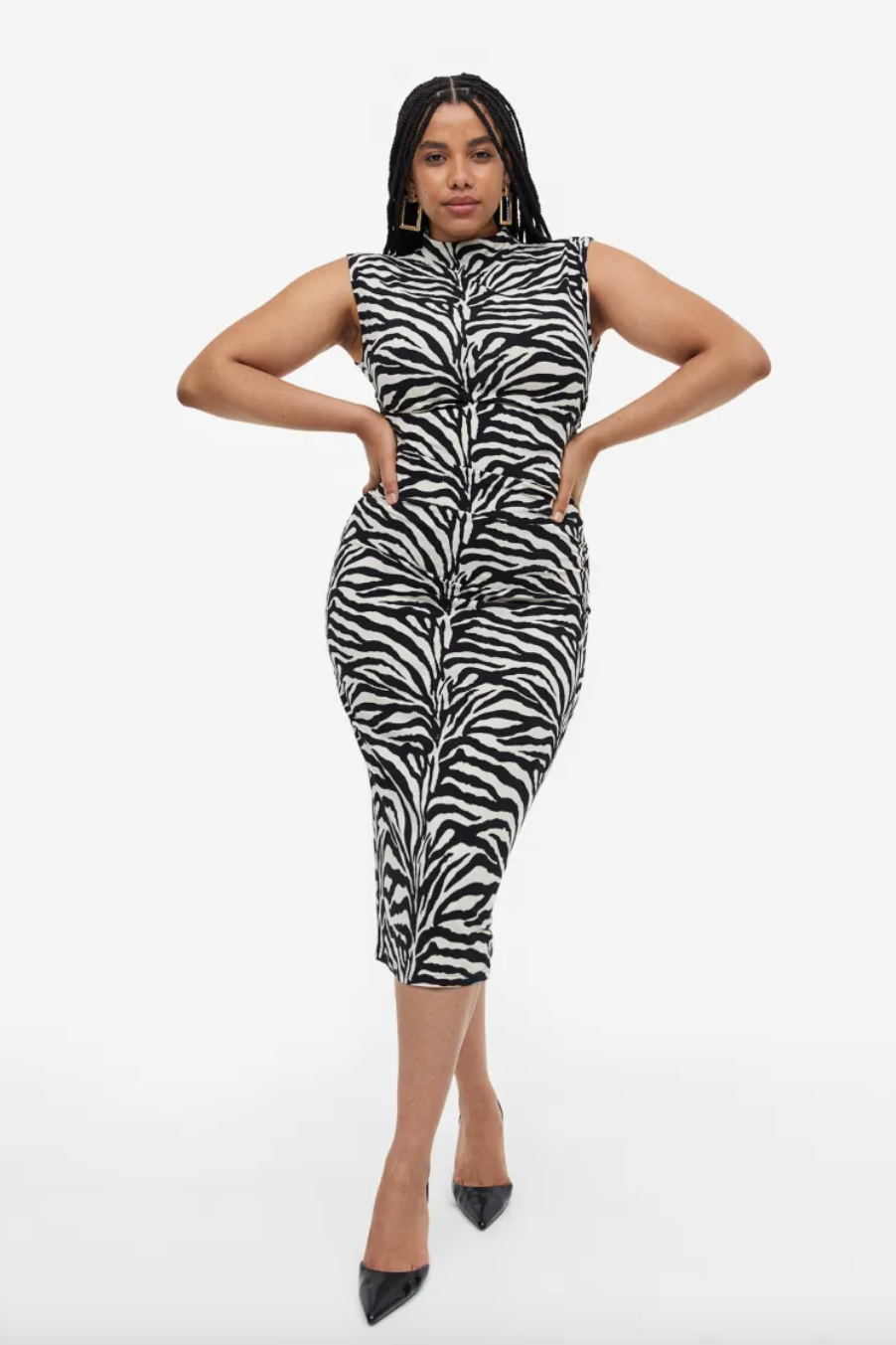 Gathered bodycon dress