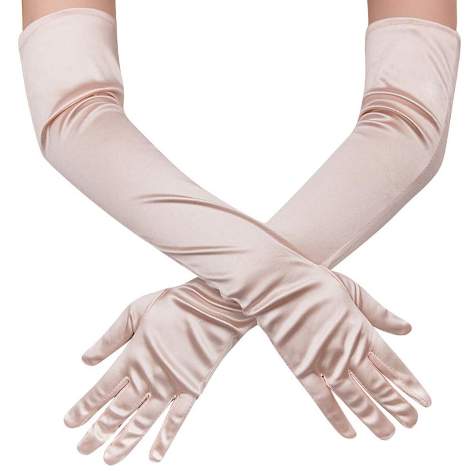 Long Satin Gloves Elbow