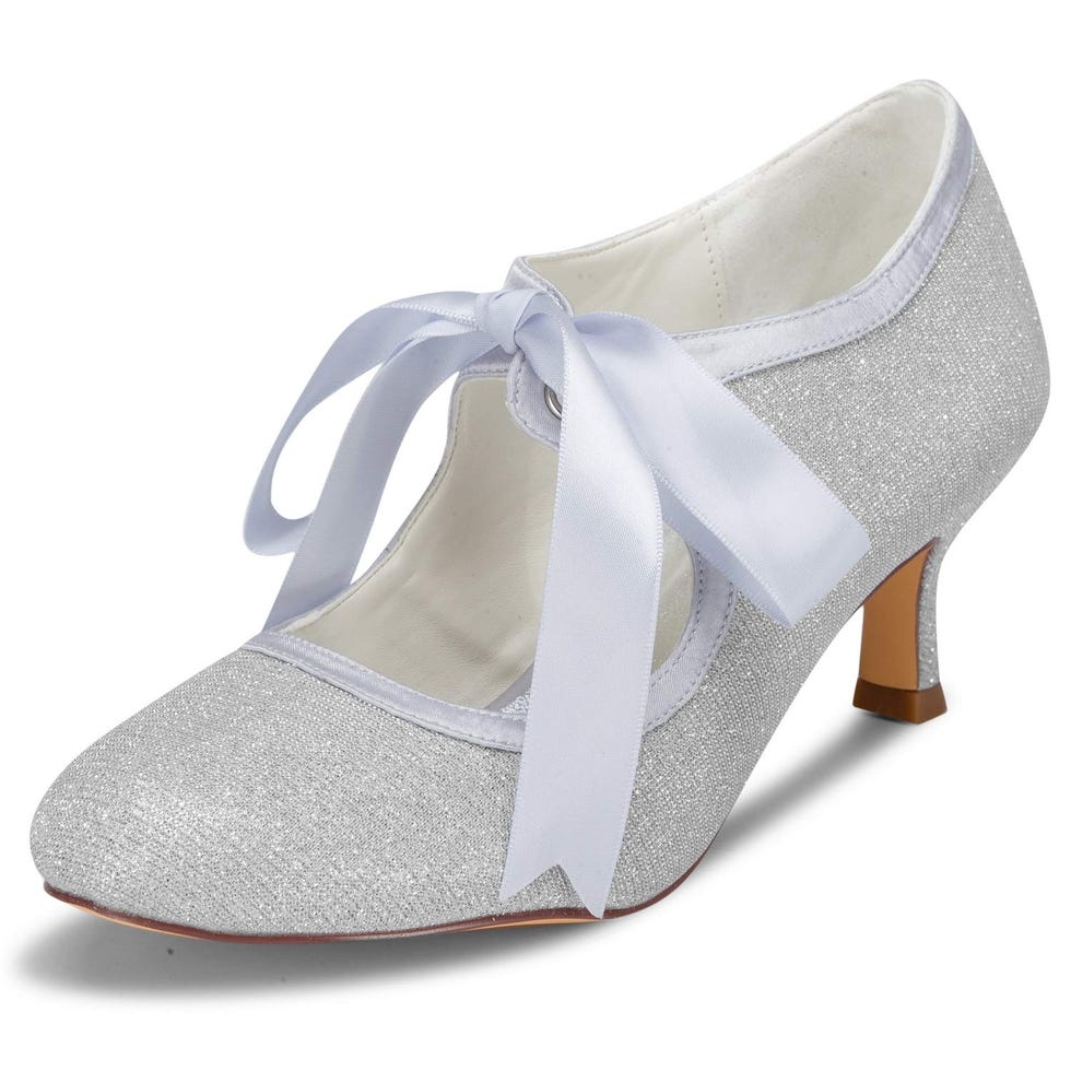 Bridal Closed Toe Stiletto Pumps
