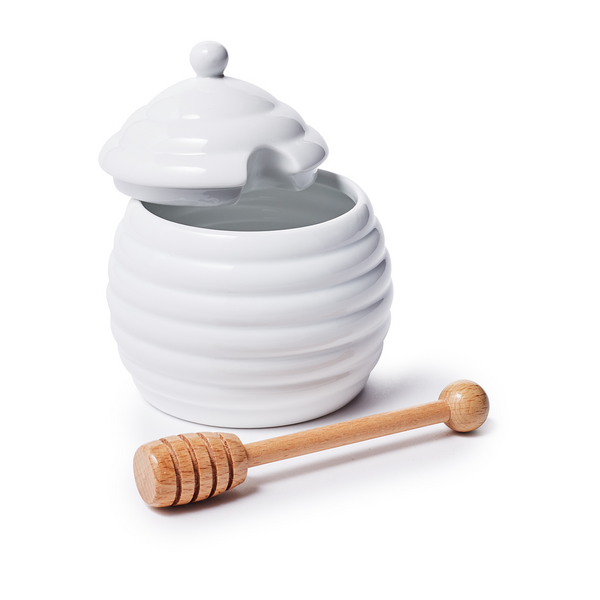 Porcelain Honey Pot