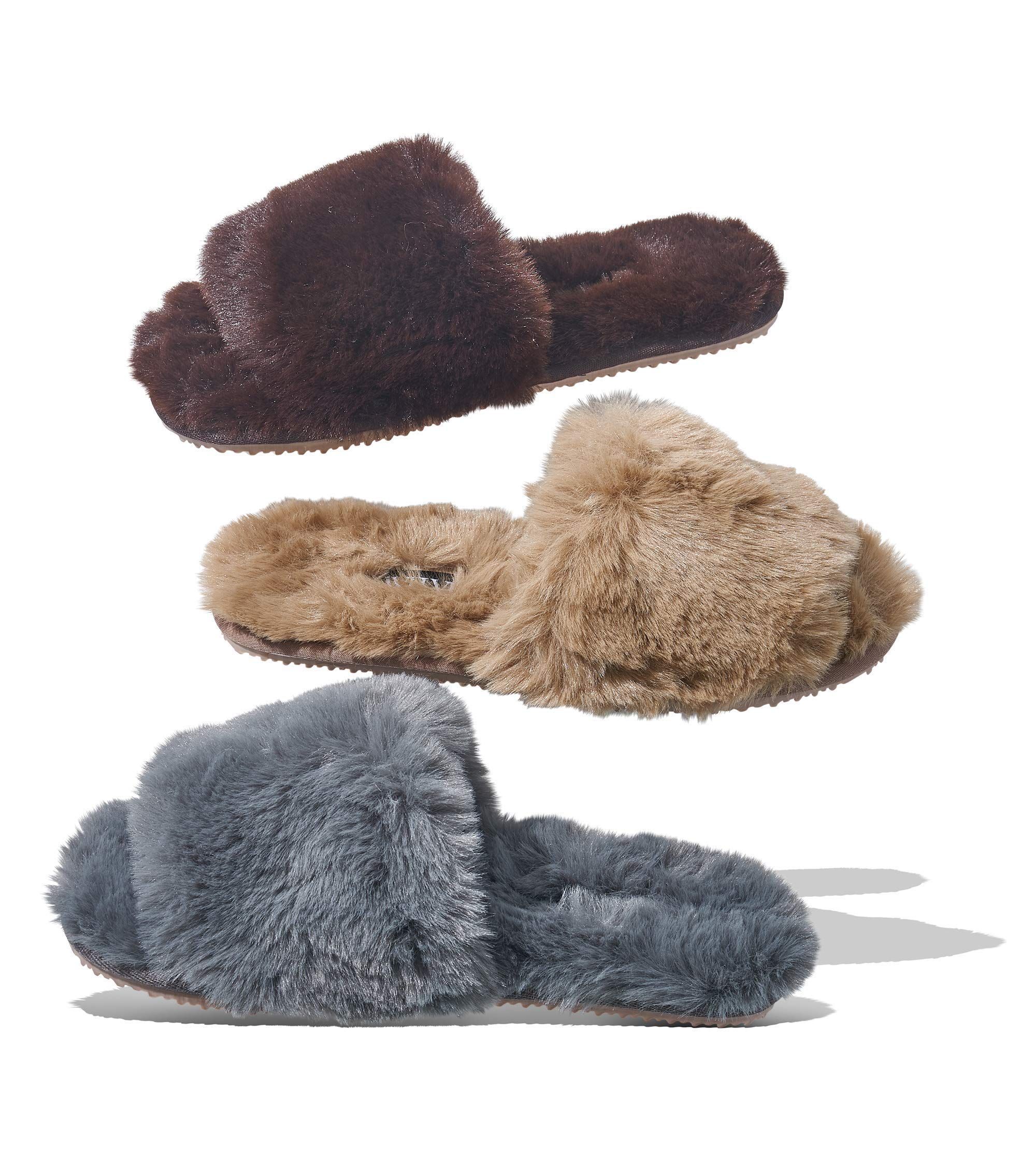 Best faux best sale fur slippers