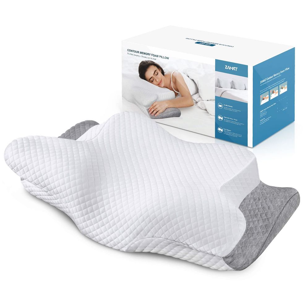 Cervical Contour Memory Foam Pillow: Neck Support Chiropractic Pillow,Ergonomic  Orthopedic Sleep Spine Contoured Pillows,Relief Neck Shoulder Back Pain  Relief Snoring, Side Back Stomach Sleeper Pillow