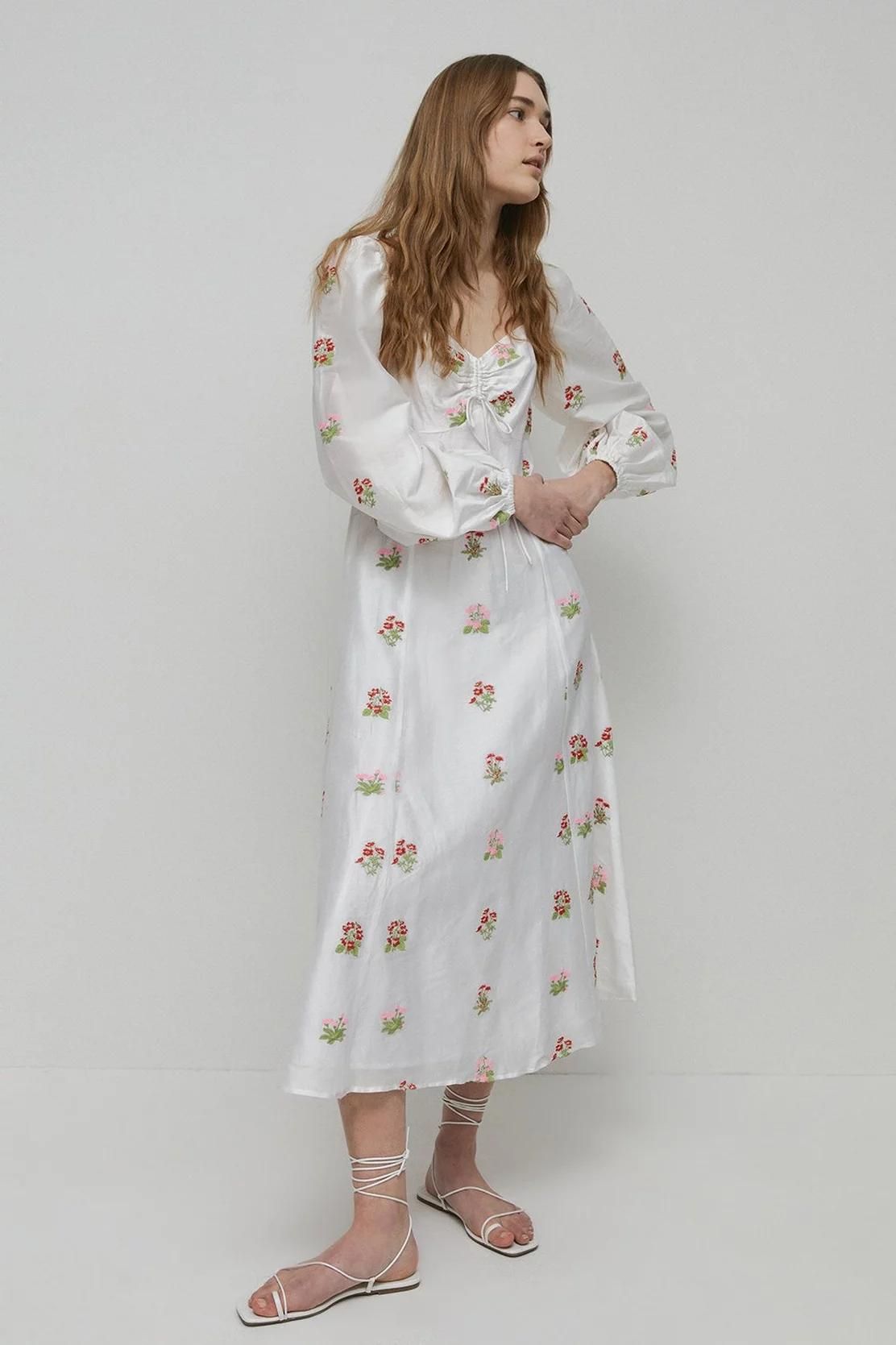 Warehouse hotsell embroidered dress