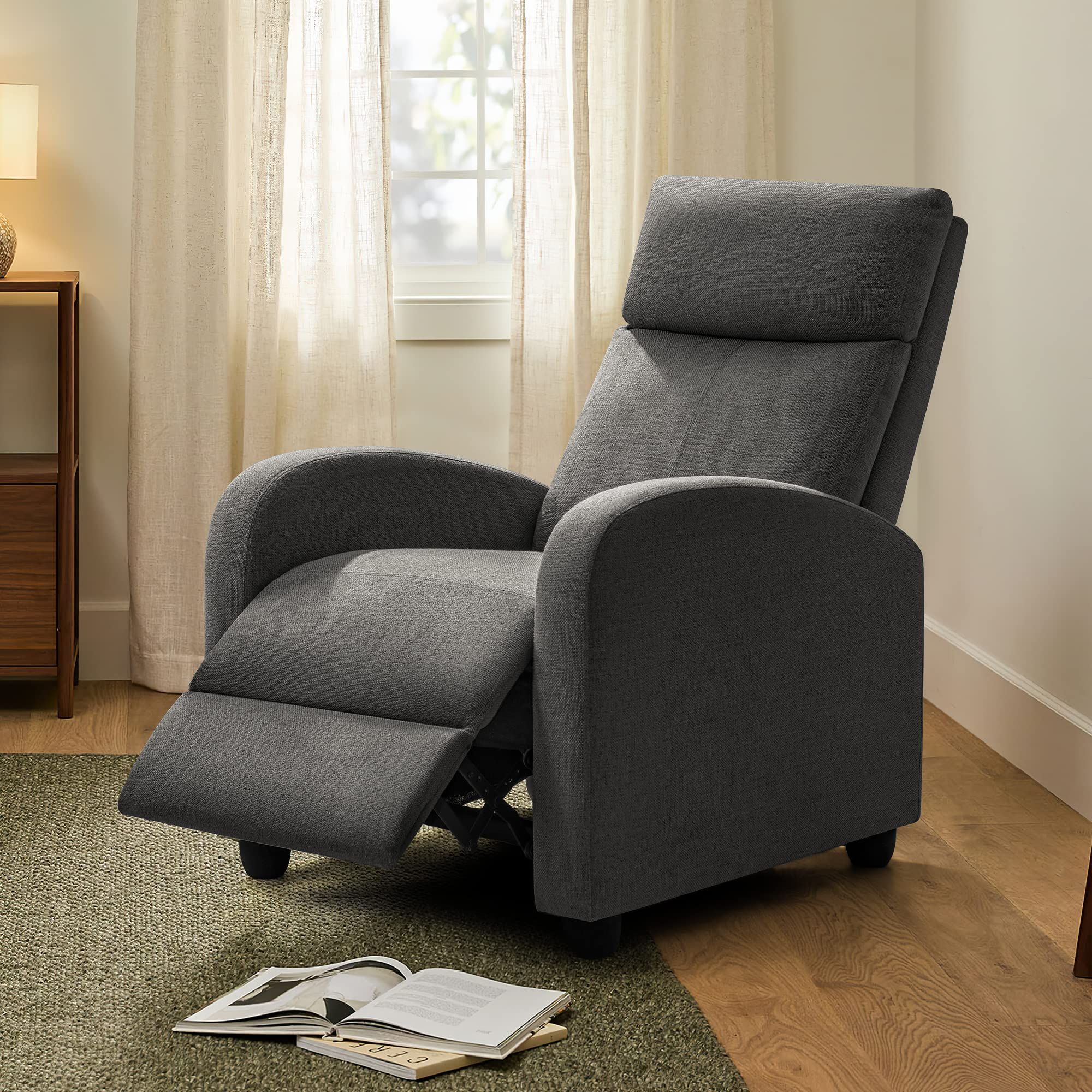 Slim profile deals recliner