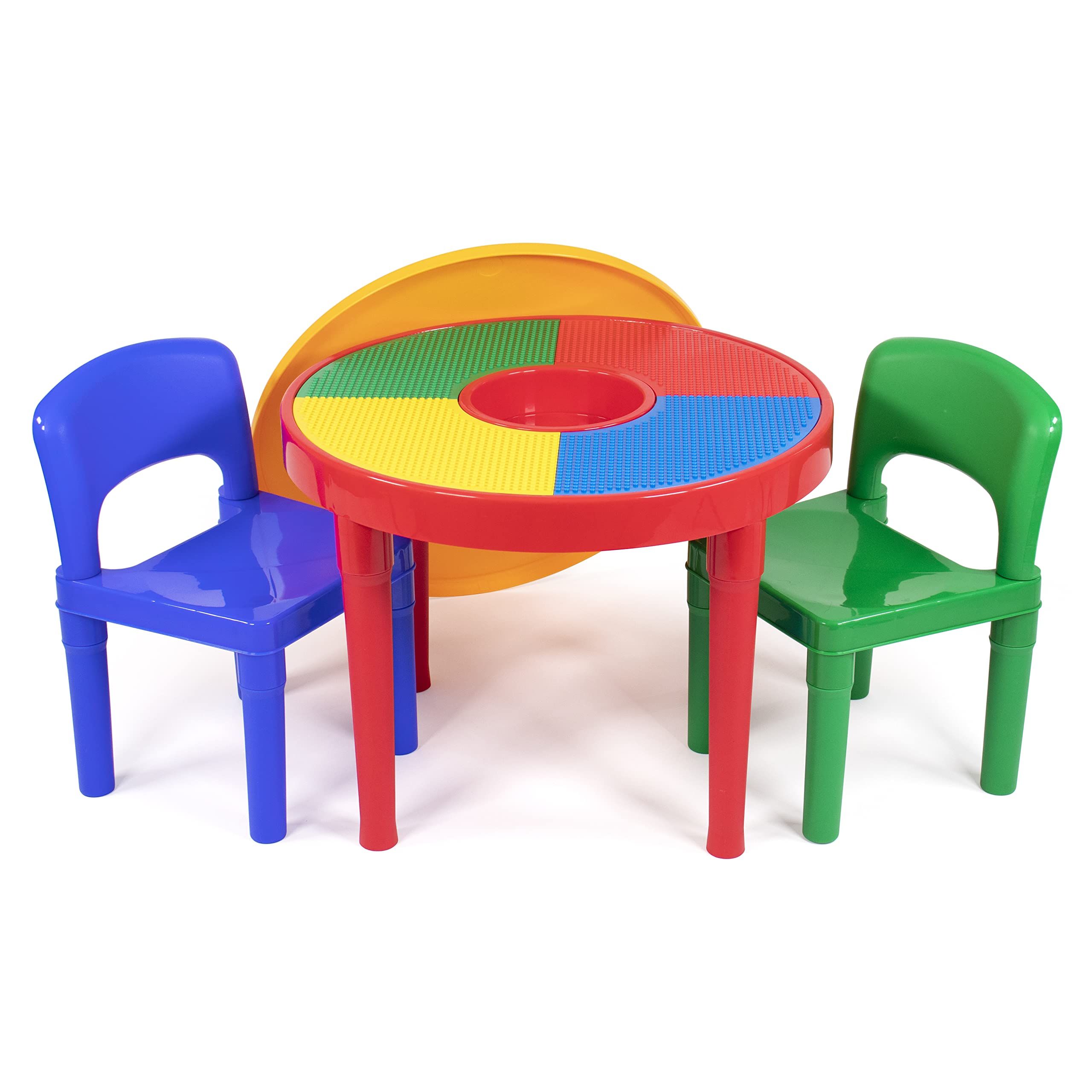 Wooden lego store table with chairs