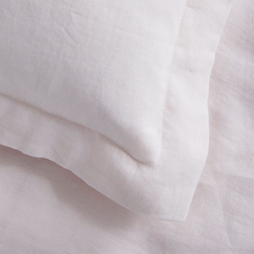 Blush Pink French Linen Standard Oxford Pillowcase Pair