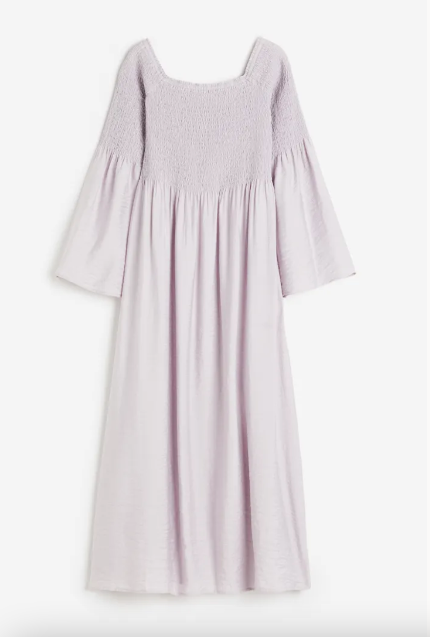 Lilac Smock-Topped Dress
