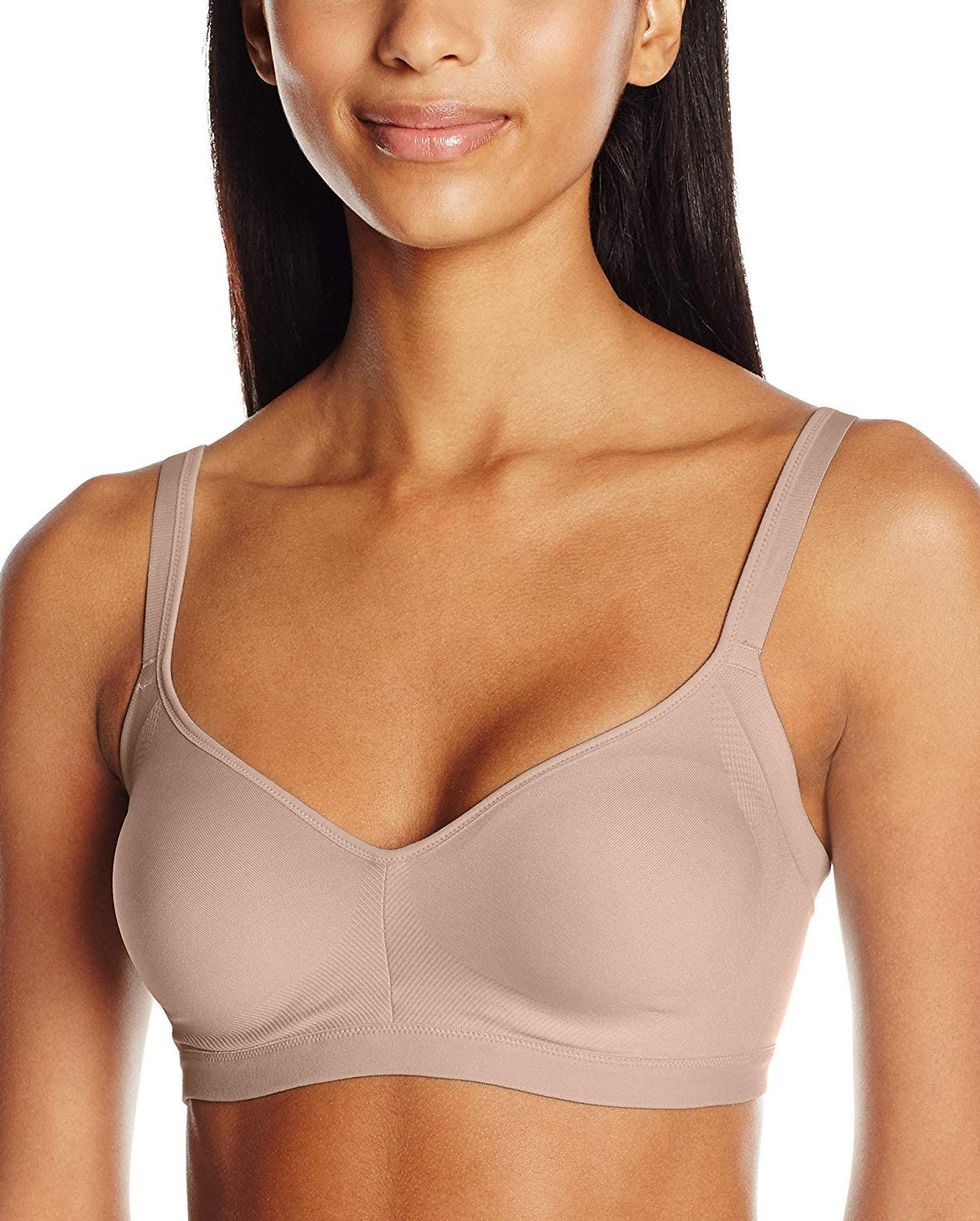 Comfortable Bras, Seamless Wire Free Everyday Bras for A to C Cups, V Neck  Soft and Light Basic Bras for Women 