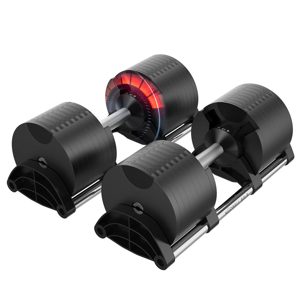 NÜOBELL Adjustable Dumbbell Pair 5-80 lbs: the Adjustable Dumbbells and Free Weights You've Always Wanted for Home Gym, Weight Benches and Dumbbell Exercise