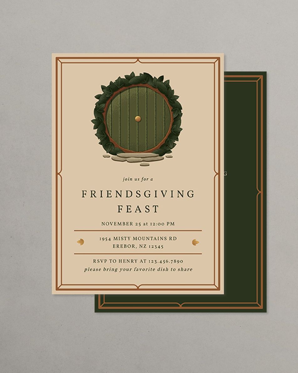 'Lord of the Rings'-Inspired Friendsgiving Invitation 