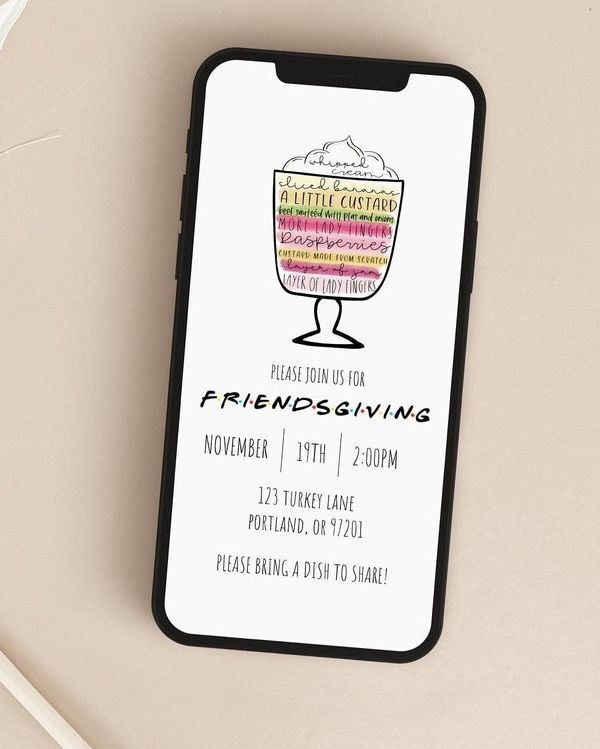 'Friends' Rachel's Trifle Invitation  