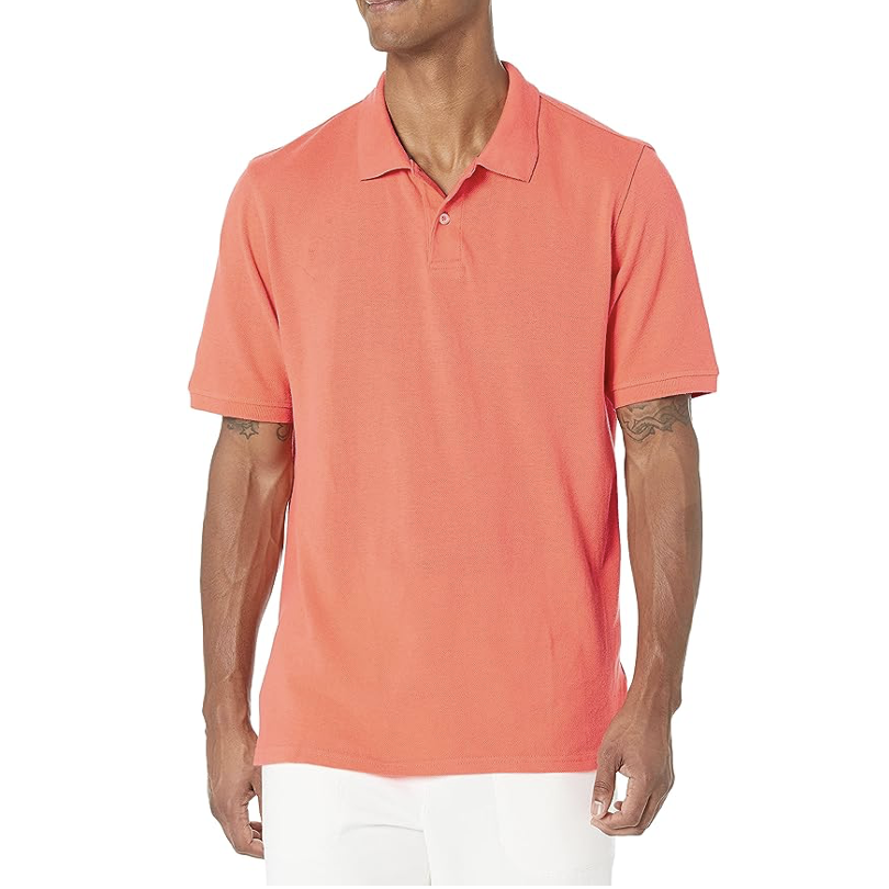 Regular Fit Polyester Cotton Polo Shirt - Men's Short Sleeves Polo Shirts -  New In 2024