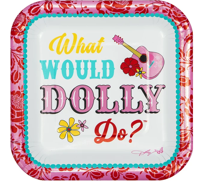 What Would Dolly Do Dessert and Appetizer Paper Plates, 10 Ct