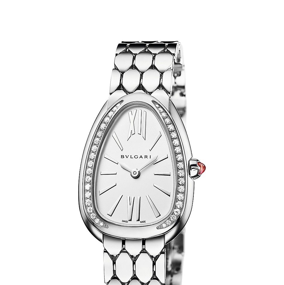 Women's Serpenti Seduttori Stainless Steel & Diamond Bracelet Watch