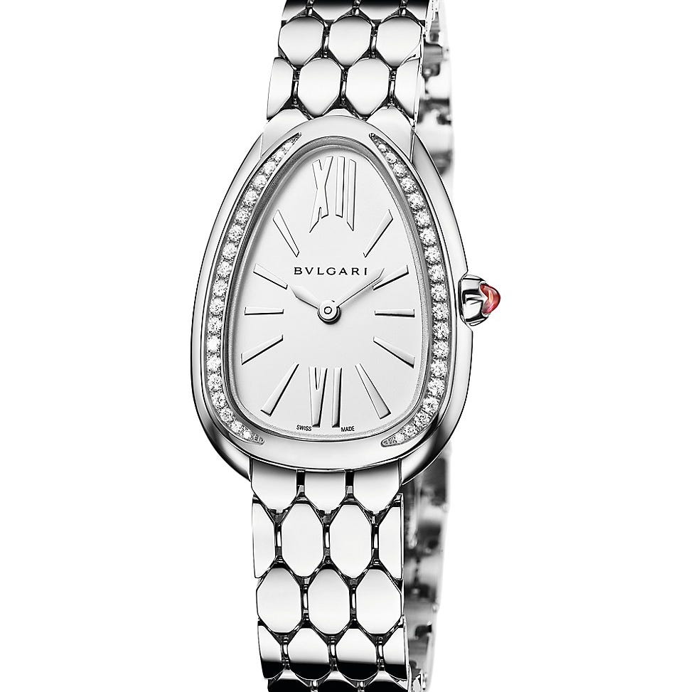 Women's Serpenti Seduttori Stainless Steel & Diamond Bracelet Watch