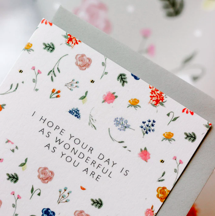 Ditsy Flowers - As Wonderful As You Are Card