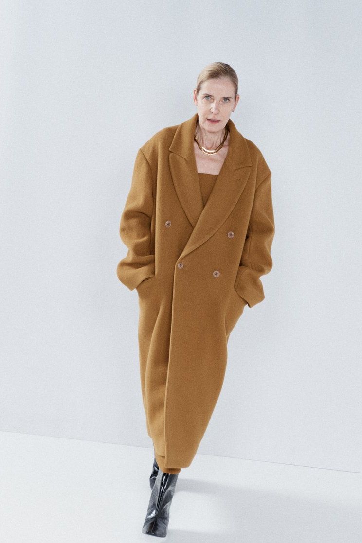 Responsible Wool Exaggerated Shoulder Overcoat