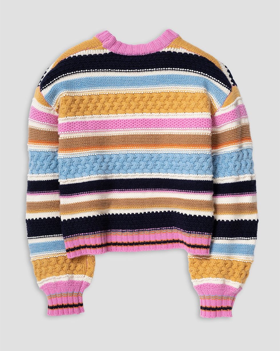 Multi-Stripe Cotton Cashmere Sweater