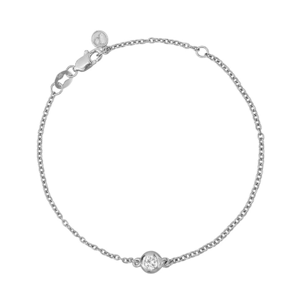 Damas, Single Stone Strand Bracelet, Silver
