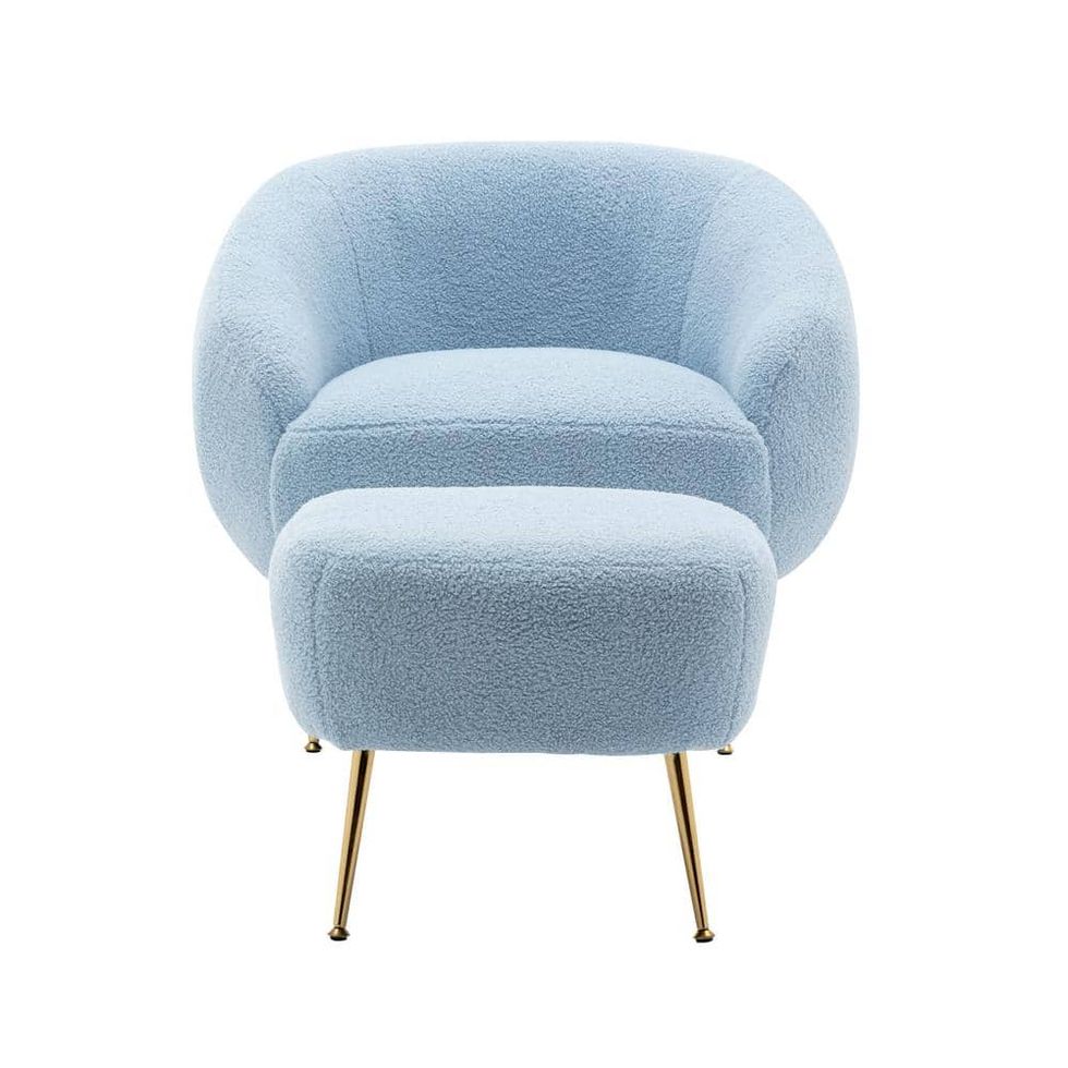 Blue Modern Comfy Leisure Accent Chair