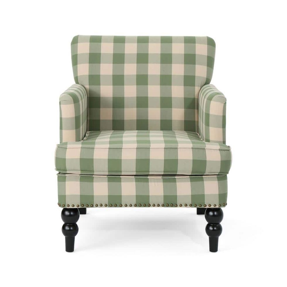 Noble House, Harrison Green Checkerboard Club Chair