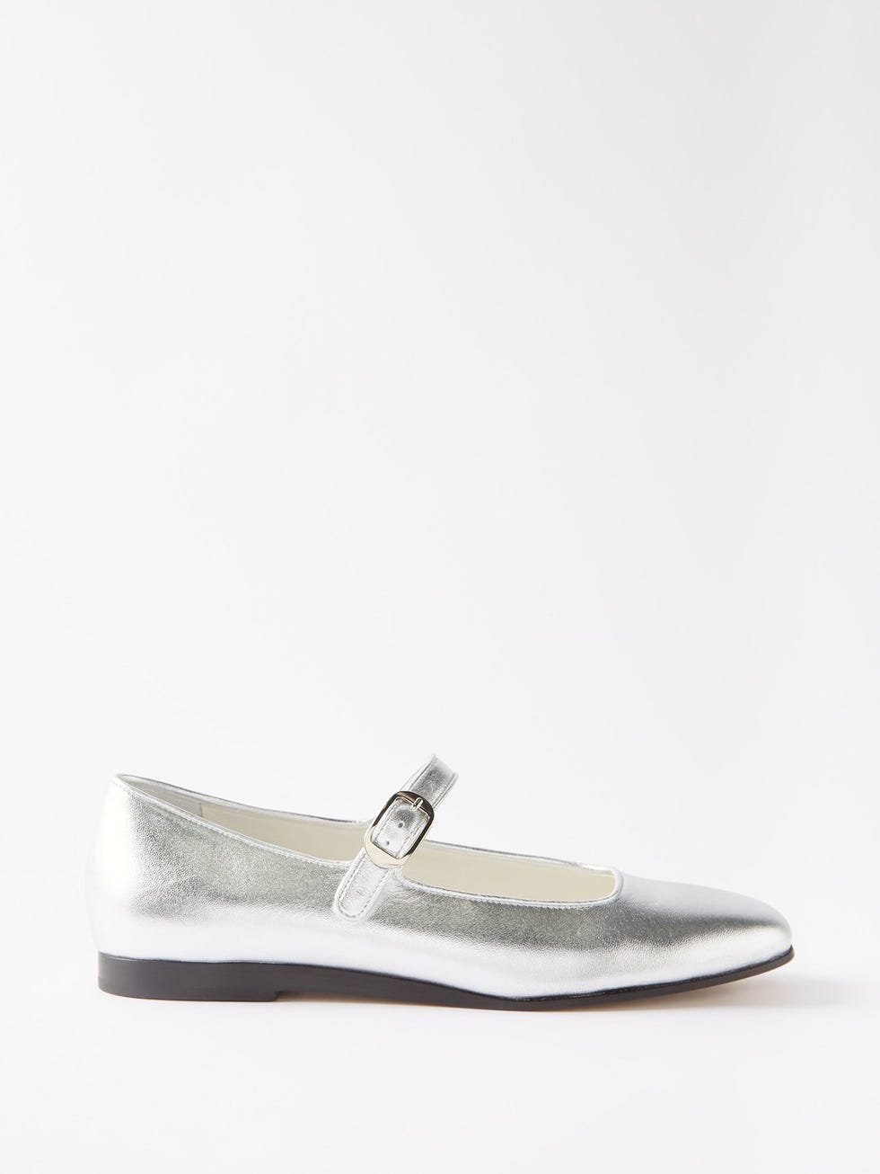 Round-toe leather Mary Jane flats Round-toe leather Mary Jane flats