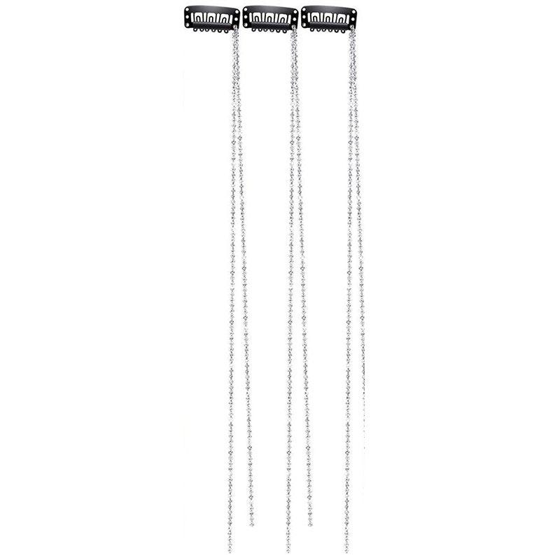 Rhinestones Hair Chain Clips 