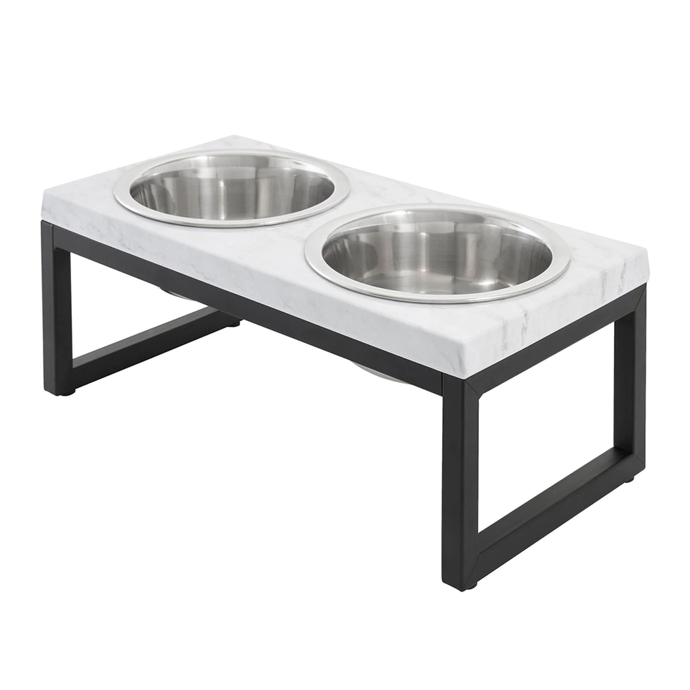 Stainless Steel Double Elevated Dog Bowl