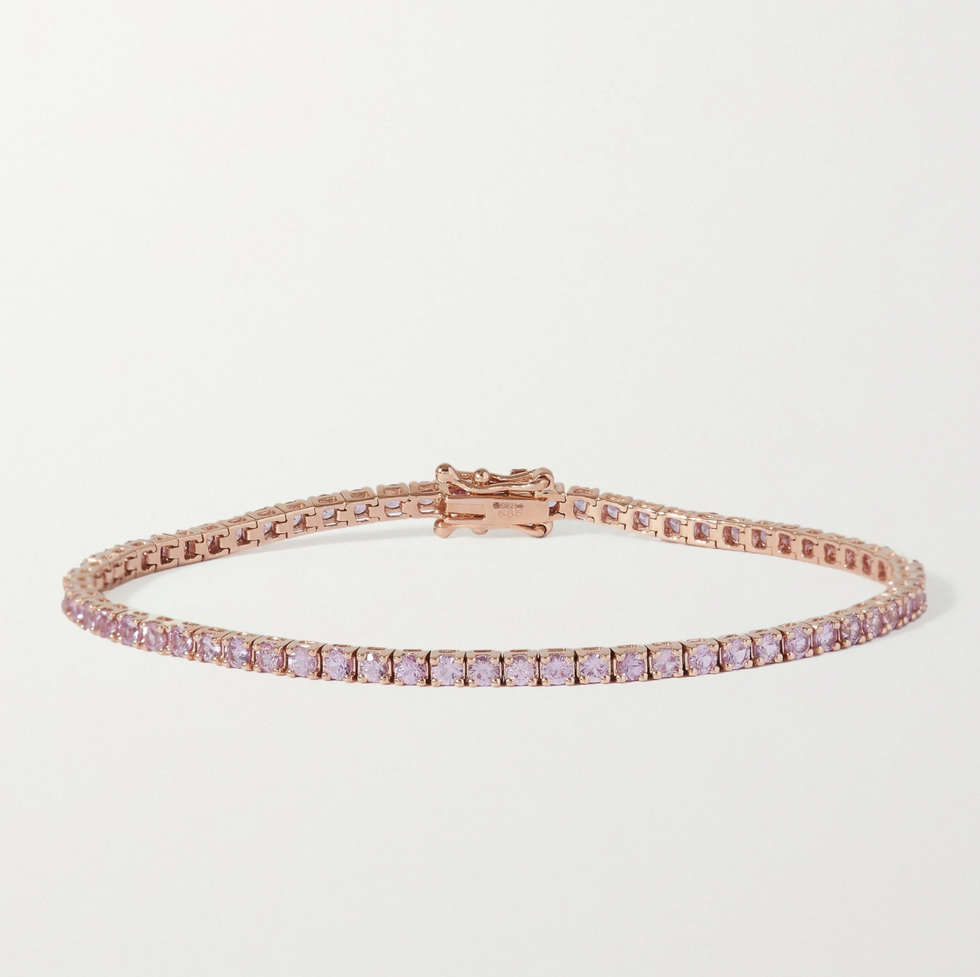 14k Rose Gold Sapphire Bracelet