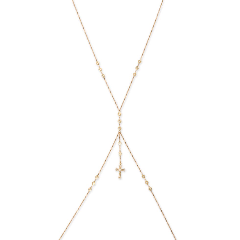 Pave Cross Drip Diamond Body Chain Pave Cross Drip Diamond Body Chain