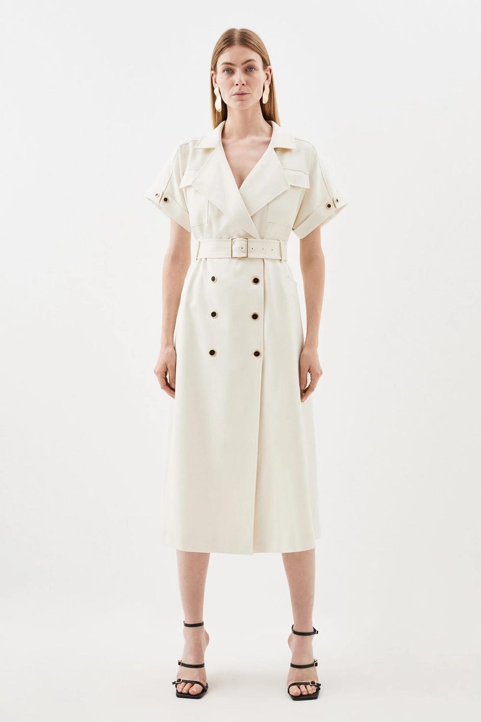 Utility Tailored Belted Shirt Midi Dress, £183.20